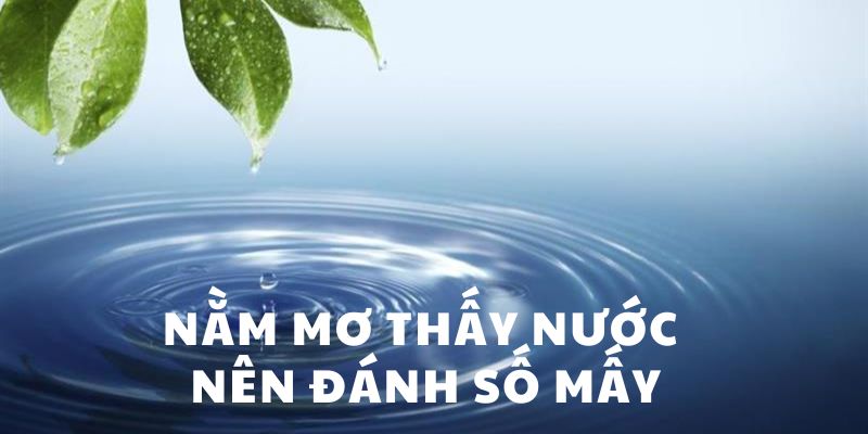 Nằm mơ thấy nước OK365 mang đến con số may mắn