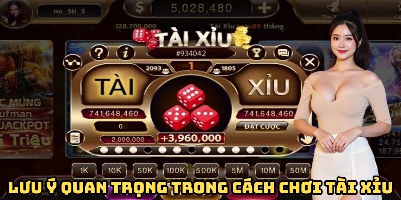 Lưu ý cụ thể trong cách chơi tài xỉu